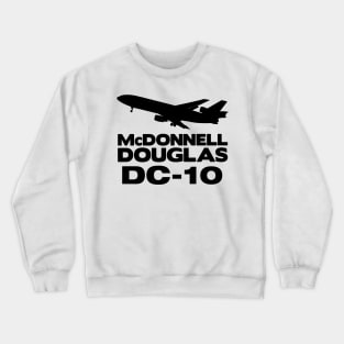 McDonnell Douglas DC-10 Silhouette Print (Black) Crewneck Sweatshirt